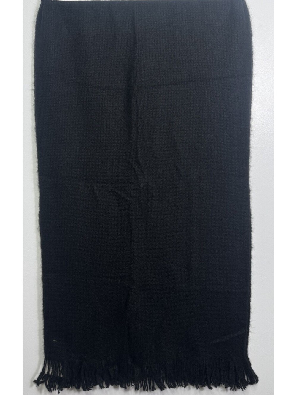 Liz Claiborne Italian Mohair X Italian Scarf Shawl Black VTG Womens Quiet Luxury